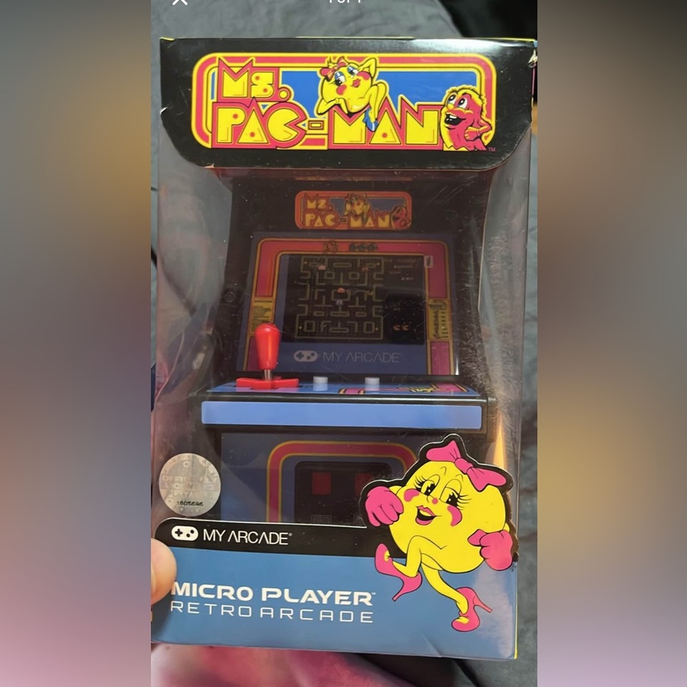 Arcade Ms. Pac-Man Mini Console - Black and Blue